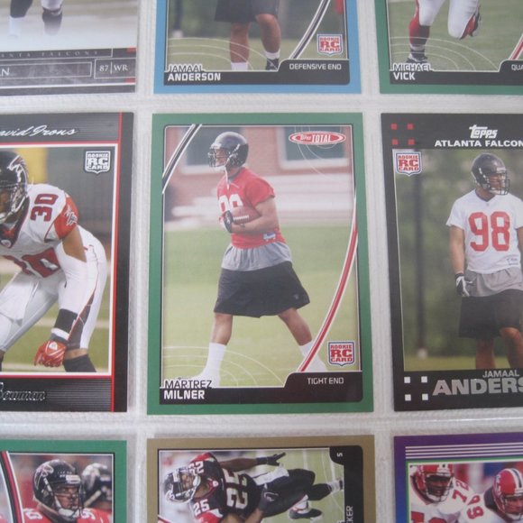 Lot of 13 Atlanta Falcons NFL Player Cards - Picture 5 of 12